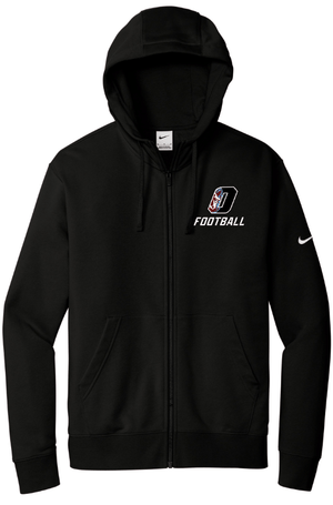 Custom Printed Apparel | Okemos Football - Fall 2025 - Nike Fleece Sleeve Swoosh Full Zip Hoodie *Personalization Optional (Right Sleeve , Name on Back) - Okemos Football - 17755