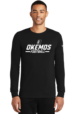 Custom Apparel - Screen Printing - Okemos Football - Nike Long Sleeve T-shirt - Long Sleeve T-Shirt - Okemos Football - 13920