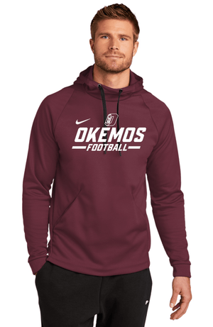 Custom Apparel - Screen Printing - Okemos Football - Nike Therma - FIT Hoodie - Okemos Football - 13920