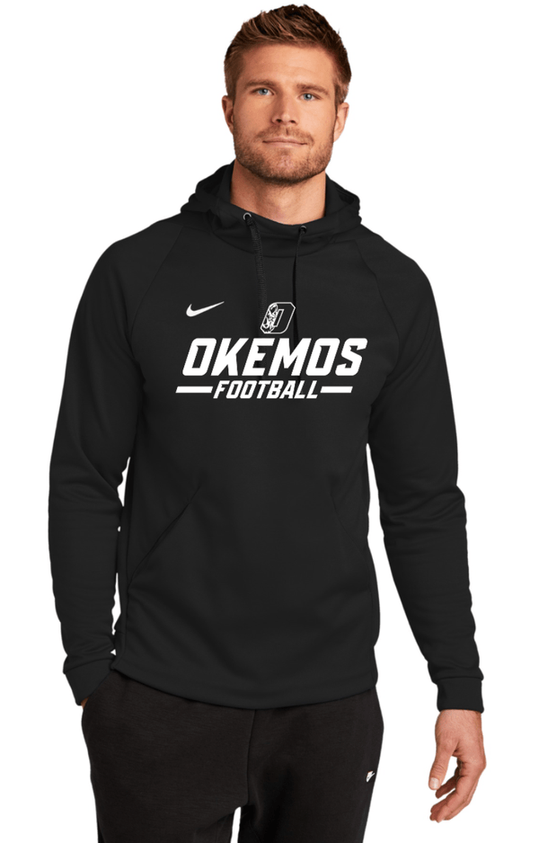 Custom Apparel - Screen Printing - Okemos Football Nike Therma - Fit Hoodie - Okemos Football - 14507