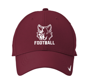 Custom Apparel - Screen Printing - Okemos Football - Spring 2025 - Nike Dri Fit Legacy Cap (Black / Maroon) - Okemos Football - Spring 2025 - 17711