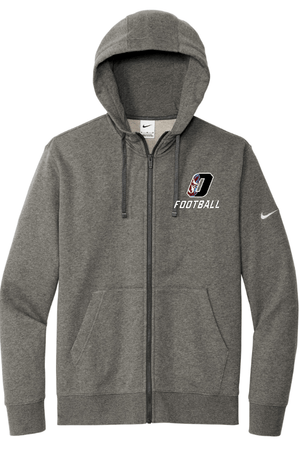 Custom Apparel - Screen Printing - Okemos Football - Spring 2025 - Nike Full Zip Hoodie (Charcoal / Black) - Okemos Football - Spring 2025 - 17711