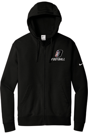 Custom Apparel - Screen Printing - Okemos Football - Spring 2025 - Nike Full Zip Hoodie (Charcoal / Black) - Okemos Football - Spring 2025 - 17711