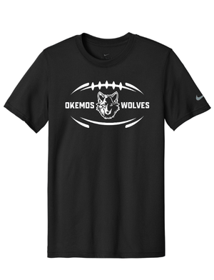 Custom Apparel - Screen Printing - Okemos Football - Spring 2025 - Nike Legend Tee (Black / Maroon) - Okemos Football - Spring 2025 - 17711