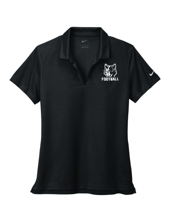 Custom Apparel - Screen Printing - Okemos Football - Spring 2025 - Nike Women's Dri FIT Polo (Blue / Black) - Okemos Football - Spring 2025 - 17711