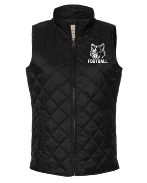 Custom Apparel - Screen Printing - Okemos Football - Spring 2025 - Women's Diamond Quilted Vest - Okemos Football - Spring 2025 - 17711