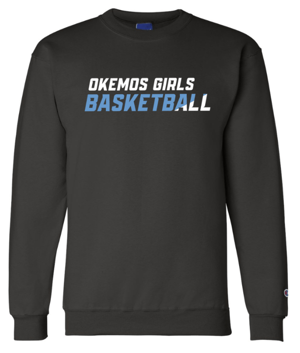 Custom Apparel - Screen Printing - Okemos Girls Basketball 2024 - Adult Unisex Champion Crewneck Sweatshirt - Okemos Girls Basketball - 16963