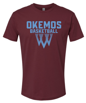 Custom Apparel - Screen Printing - Okemos Girls Basketball 2024 - Adult Unisex T-Shirt Net Design - Okemos Girls Basketball - 16963