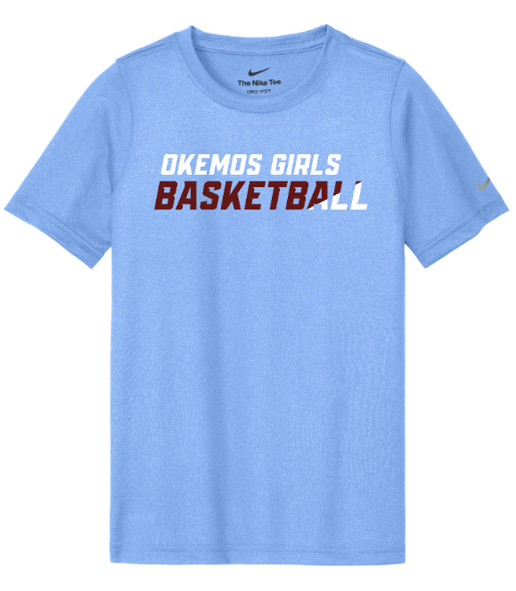 Custom Apparel - Screen Printing - Okemos Girls Basketball 2024 - Youth Nike T-Shirt - Okemos Girls Basketball - 16963