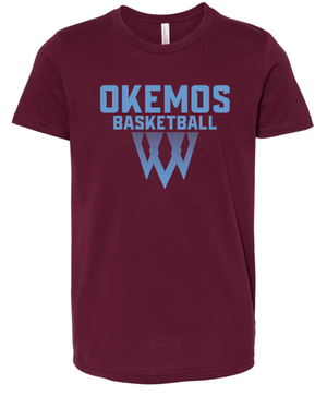 Custom Apparel - Screen Printing - Okemos Girls Basketball 2024 - Youth Unisex T-Shirt Net Design - Okemos Girls Basketball - 16963