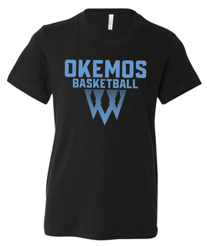 Custom Apparel - Screen Printing - Okemos Girls Basketball 2024 - Youth Unisex T-Shirt Net Design - Okemos Girls Basketball - 16963