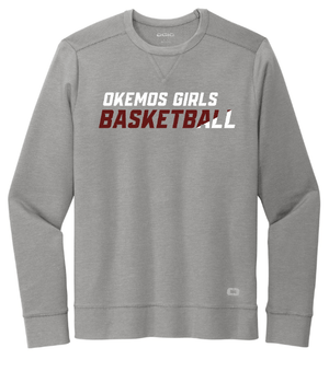 Custom Apparel - Screen Printing - Okemos Girls Basketball - Adult Unisex Grey OGIO Crewneck - Crewneck Sweatshirt - Okemos Girls Basketball - 15073