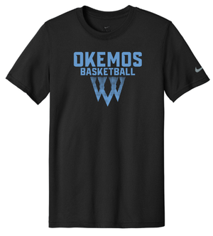 Custom Apparel - Screen Printing - Okemos Girls Basketball - Adult Unisex Nike T-Shirt Net Design - T-shirt - Okemos Girls Basketball - 15073