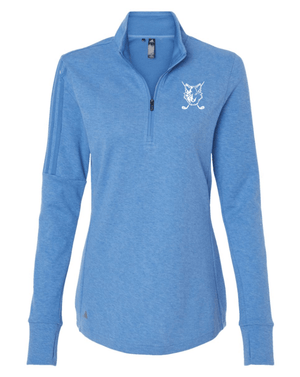 Custom Apparel - Screen Printing - Okemos Girls Golf - Adidas Women's 3 Stripe Quarter Zip Sweater - Okemos Girls Golf - 16225