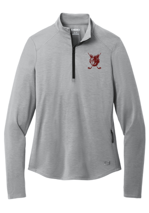 Custom Apparel - Screen Printing - Okemos Girls Golf - Adult OGIO Motion 1/4 Zip Grey - Okemos Girls Golf - 16225