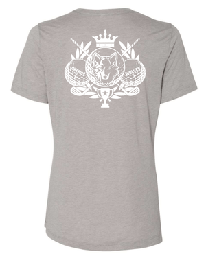 Custom Apparel - Screen Printing - Okemos Girls Golf - Women's Relaxed Fit Triblend T-Shirt Blue/Grey - Okemos Girls Golf - 16225