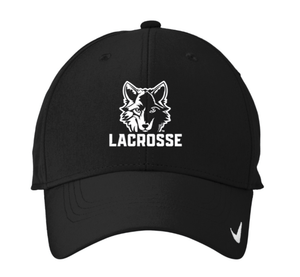 Custom Printed Apparel | Okemos Girls Lacrosse 2025 | Adult Black Nike Dri - FIT Legacy Cap "Vertical Wolf Logo" - Okemos Girls Lacrosse 25 - 18790