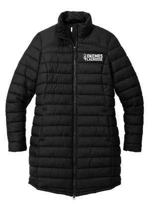 Custom Apparel - Screen Printing - Okemos Girls Lacrosse - Ladies Puffy Long Jacket - Okemos Girls Lacrosse - 15518