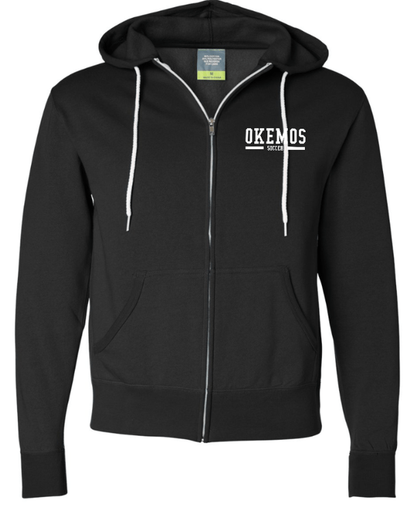 Custom Apparel - Screen Printing - Okemos Girls Soccer 2024 - Unisex Lightweight Zip - Up Sweatshirt - Okemos Girls Soccer 2024 - 15460