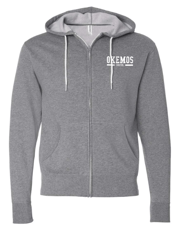 Custom Apparel - Screen Printing - Okemos Girls Soccer 2024 - Unisex Lightweight Zip - Up Sweatshirt - Okemos Girls Soccer 2024 - 15460