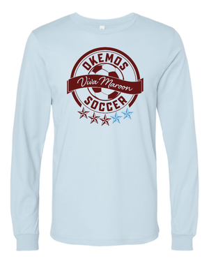 Custom Apparel - Screen Printing - Okemos Girls Soccer 2025 - Adult Unisex Long Sleeve T-Shirt (Multiple Color Options) - Okemos Girls Soccer 2025 - 17586