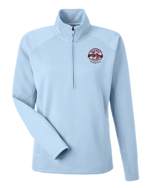 Custom Apparel - Screen Printing - Okemos Girls Soccer 2025 - Women's Blue 1/4 Zip Pullover - Okemos Girls Soccer 2025 - 17586