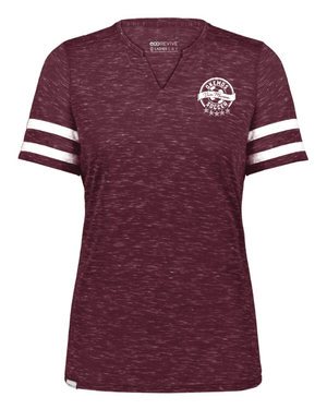 Custom Apparel - Screen Printing - Okemos Girls Soccer 2025 - Women's Fitted V - Cut T-Shirt - Okemos Girls Soccer 2025 - 17586