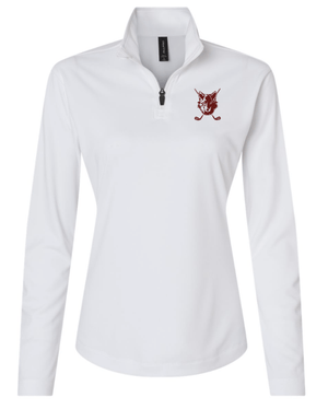 Custom Printed Apparel | Okemos Golf 2025 - Women's Performance Quarter Zip Pullover White - Okemos Golf 2025 - 18296