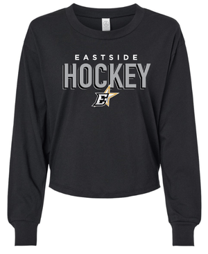 Custom Apparel - Screen Printing - Okemos Hockey / Eastside Stars - Alternative Women's Cotton Jersey Long Sleeve Crop Top Tee - Okemos Hockey / Eastside Stars - 16830