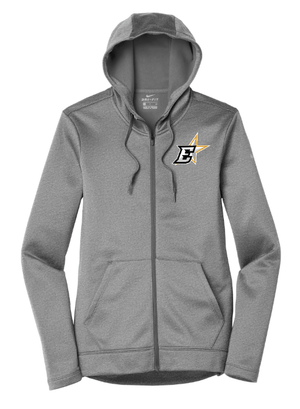 Custom Apparel - Screen Printing - Okemos Hockey / Eastside Stars - Nike Ladies Therma - FIT Full - Zip Fleece Hoodie - Okemos Hockey / Eastside Stars - 14945