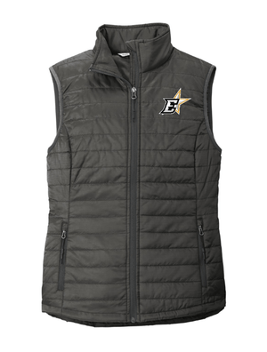 Custom Apparel - Screen Printing - Okemos Hockey / Eastside Stars - Women's Packable Puffy Vest - Okemos Hockey / Eastside Stars - 16830