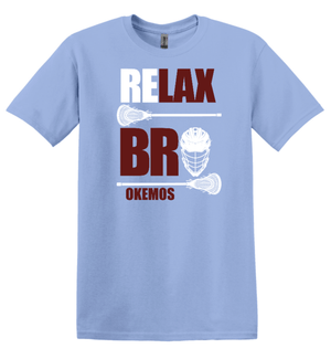 Custom Apparel - Screen Printing - Okemos Lacrosse Club | Relax Bro Unisex Gildan T-Shirt - T-Shirt - 15583 | Okemos Lacrosse Club