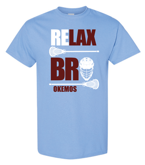 Custom Apparel - Screen Printing - Okemos Lacrosse Club | Relax Bro Unisex Gildan T-Shirt - T-Shirt - 15583 | Okemos Lacrosse Club