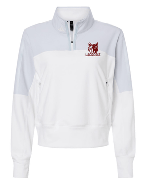 Custom Apparel - Screen Printing - Okemos Lacrosse Holiday - Adidas Women's Fleece Quarter Zip Pullover - Okemos Lacrosse Holiday - 16941