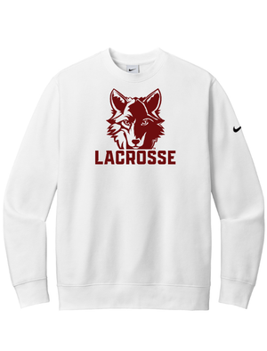 Custom Apparel - Screen Printing - Okemos Lacrosse Holiday - Nike Club Fleece Sleeve Swoosh Crew - Okemos Lacrosse Holiday - 16941