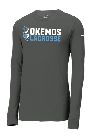 Custom Apparel - Screen Printing - Okemos Lacrosse Holiday - Nike Dri - FIT Long Sleeve T-Shirt - Okemos Lacrosse Holiday - 16941