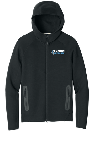 Custom Apparel - Screen Printing - Okemos Lacrosse Holiday - Nike Tech Fleece Full Zip Hoodie - Okemos Lacrosse Holiday - 16941