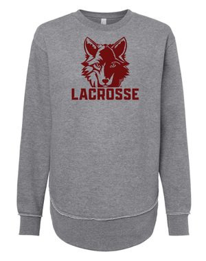Custom Apparel - Screen Printing - Okemos Lacrosse Holiday - Women's Weekend Fleece Crewneck Sweatshirt - Okemos Lacrosse Holiday - 16941