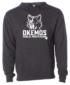 Custom Apparel - Screen Printing - Okemos Montessori - Adult Unisex Wolf Hooded Sweatshirt - Hooded Sweatshirt - Okemos Montessori - 15018