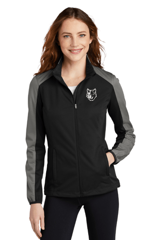 Custom Apparel - Screen Printing - Okemos Montessori - Ladies Adult Soft Shell Jacket - Jacket - Okemos Montessori - 15018