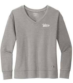 Custom Apparel - Screen Printing - Okemos Montessori - OGIO Ladies Long Sleeve V - Neck - Long Sleeve - Okemos Montessori - 15018