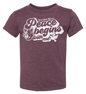 Custom Apparel - Screen Printing - Okemos Montessori - Toddler Unisex "Peace Begins with me" T-Shirt - T-shirt - Okemos Montessori - 15018