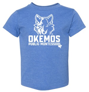 Custom Apparel - Screen Printing - Okemos Montessori - Toddler Unisex Wolf Shirt - T-shirt - Okemos Montessori - 15018