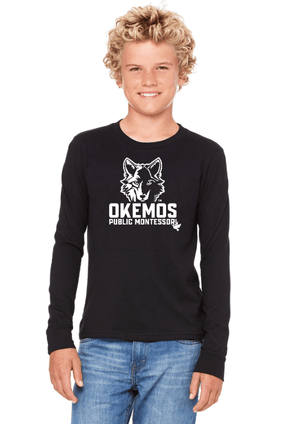 Custom Apparel - Screen Printing - Okemos Montessori - Youth Unisex Long Sleeve T-Shirt - Long Sleeve T-Shirt - Okemos Montessori - 15018