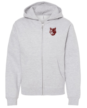 Custom Apparel - Screen Printing - Okemos Montessori - Youth Zip - Up Hoodie - Zip Hoodie - Okemos Montessori - 15018