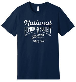 Custom Printed Apparel | Okemos NHS Fall 2025 - Adult Navy T-Shirt - Okemos NHS Fall 2025 - 18209