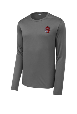 Custom Apparel - Screen Printing - Okemos Operations Uniforms - Sport Tek UV Pro Long Sleeve Tee ~ Cardinal / Dark Grey / Black ~ - Okemos Operations Uniforms - 16972