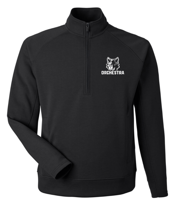 Custom Printed Apparel | Okemos Orchestra 2025 - Adult Unisex Fleece Quarter Zip "Badge Design" (MULTIPLE COLOR OPTIONS) - Okemos Orchesta W25 - 18692