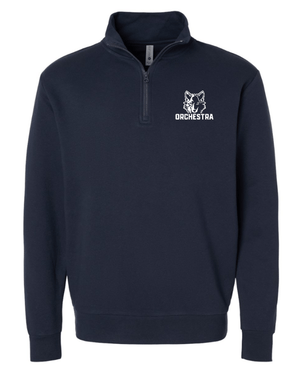 Custom Apparel - Screen Printing - Okemos Orchestra 24/25 - Fleece Quarter Zip Pullover ~Navy / Grey / Black ~ - Okemos Orchestra 24/25 - 16968