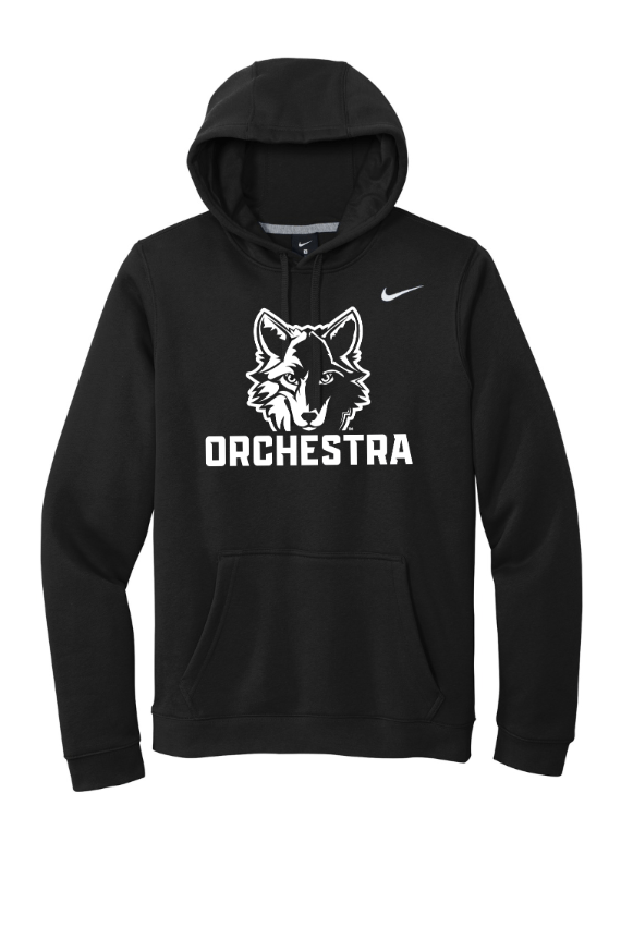 Custom Apparel - Screen Printing - Okemos Orchestra 24/25 - Nike Club Fleece Pullover Hoodie ~ Maroon / Black / Dark Grey / Navy ~ - Okemos Orchestra 24/25 - 16968